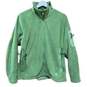Mountain Hardwear Womens Green Long Sleeve Full Zip Monkey Fleece Jacket Medium‎